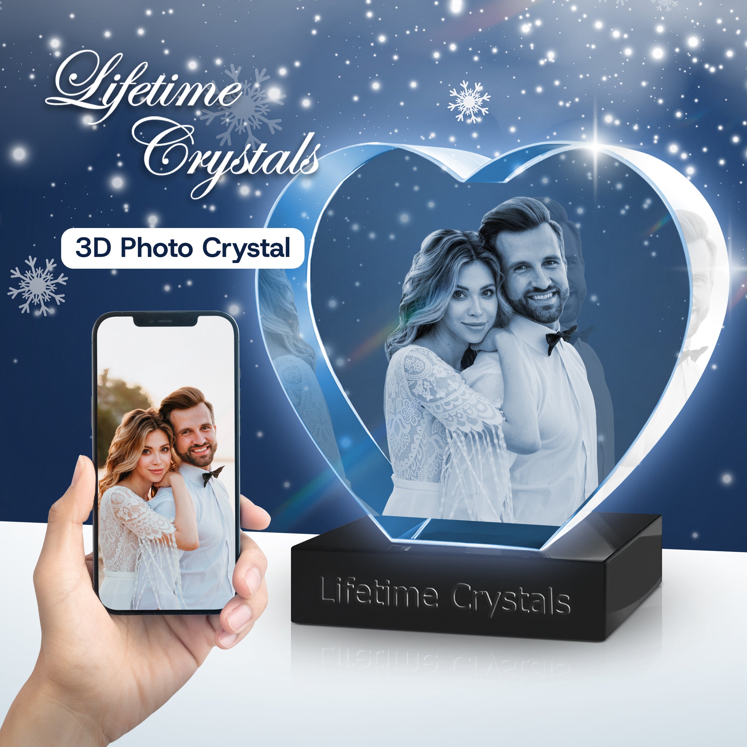 Heart 3D crystals